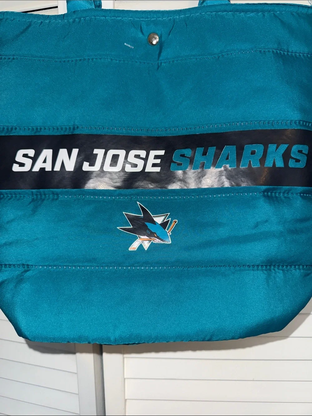San Jose Sharks Teal NHL Tote Bag - Picture 2 of 6